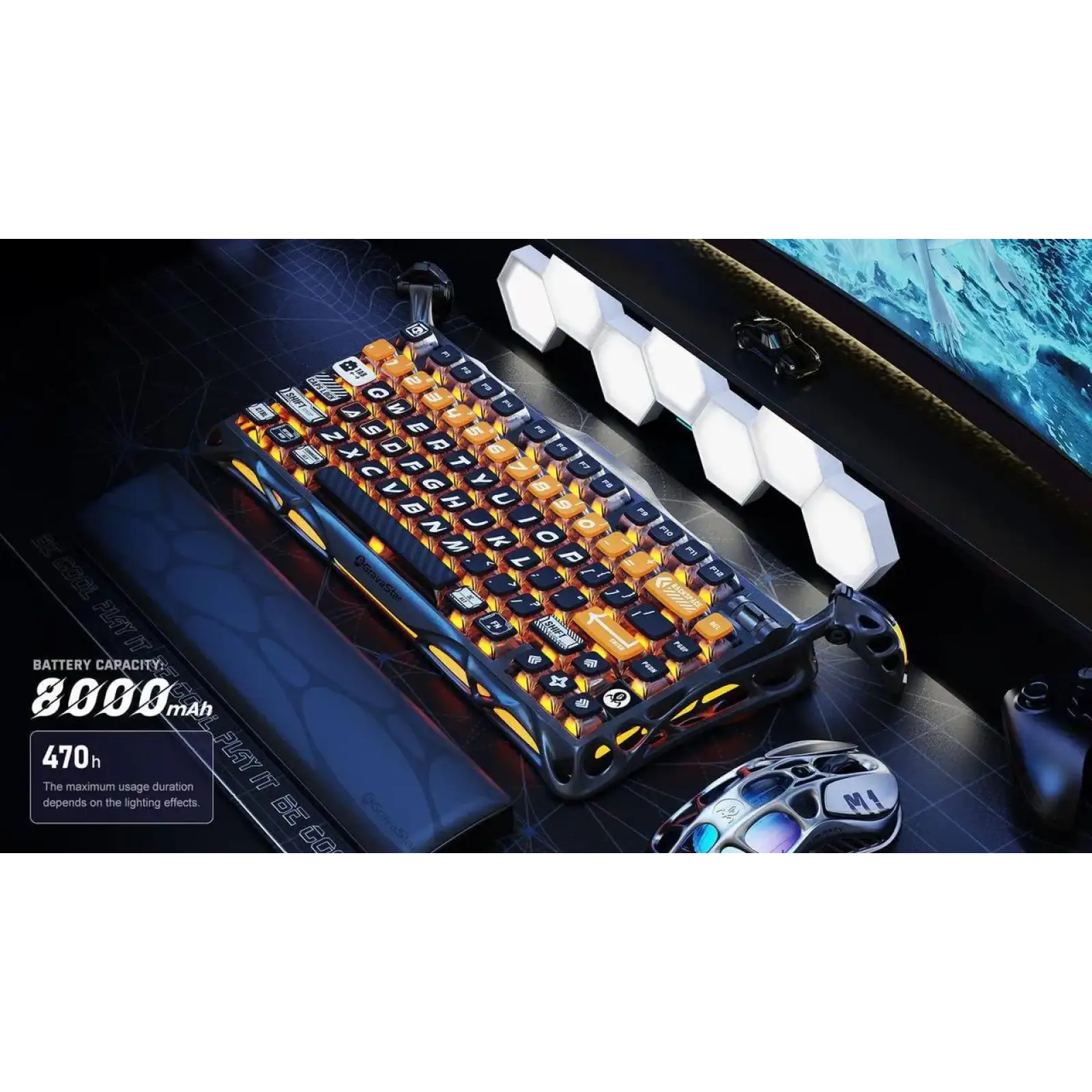 Клавиатура GravaStar Mercury K1 Pro CyberFlare (GSK1PRO_BO_BLK) UA