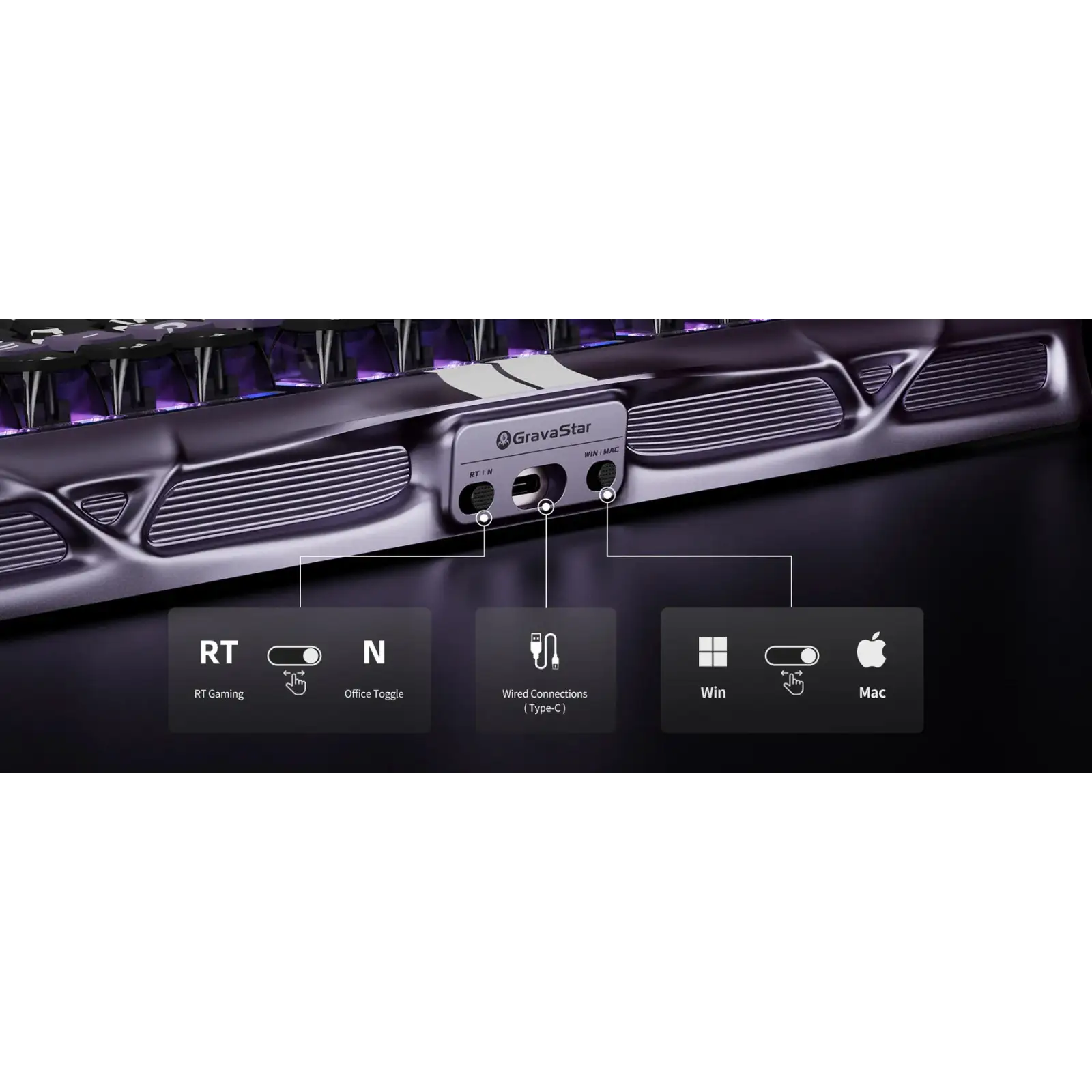Клавиатура GravaStar Mercury V75 Pro Iron Purple (GSV75PRO_PL) UA
