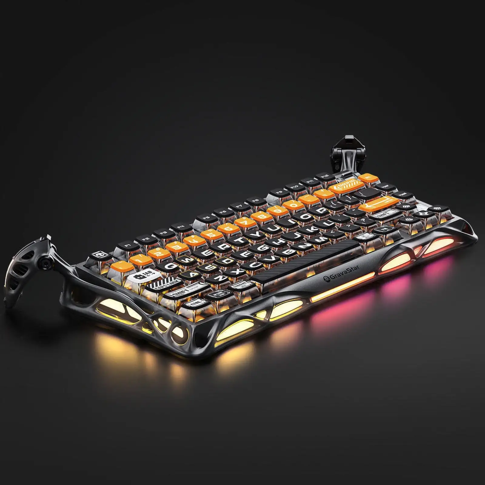 Клавіатура механічна GravaStar Mercury K1 Pro 80keys x Kailh Speedy Mint CyberFlare (GS_K1_PRO_BO_BLK) UA