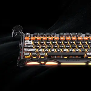 Клавіатура механічна GravaStar Mercury K1 Pro 80keys x Kailh Speedy Mint CyberFlare (GS_K1_PRO_BO_BLK) UA
