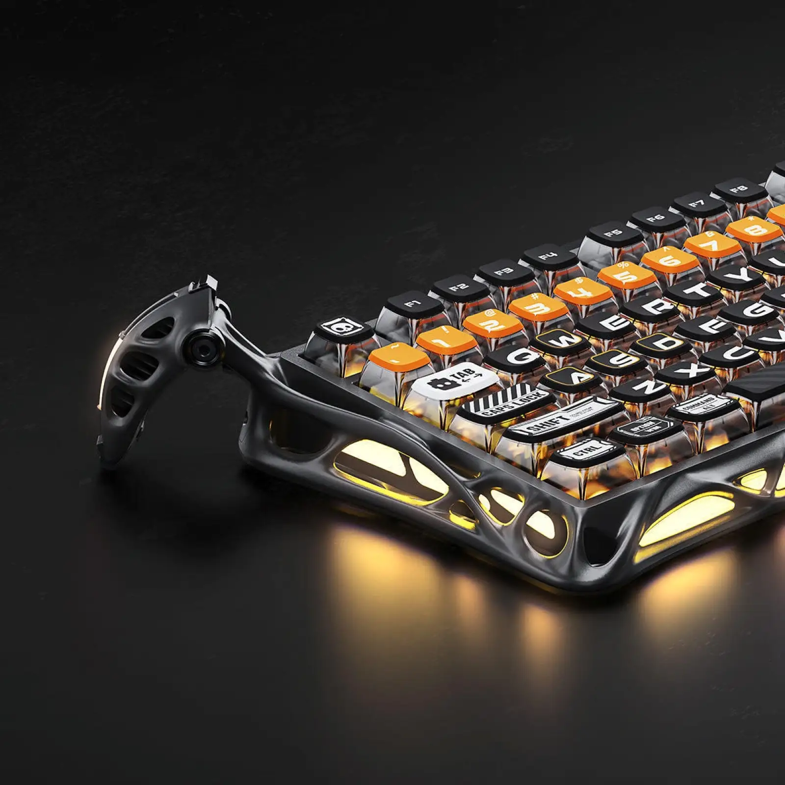 Клавіатура механічна GravaStar Mercury K1 Pro 80keys x Kailh Speedy Mint CyberFlare (GS_K1_PRO_BO_BLK) UA