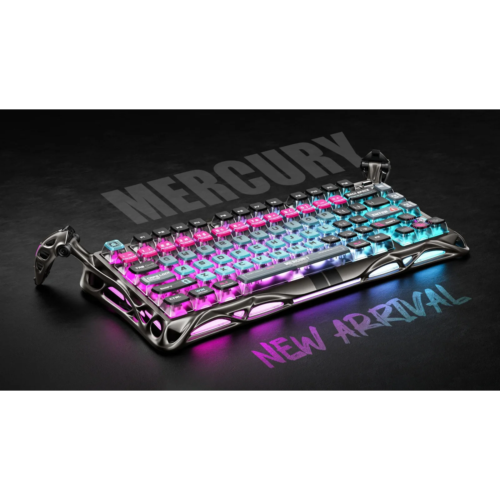 Клавіатура механічна GravaStar Mercury V75 Pro Magnetic Jade Gaming Cyberpunk (GS_V75_PRO_RM_EGRY) UA