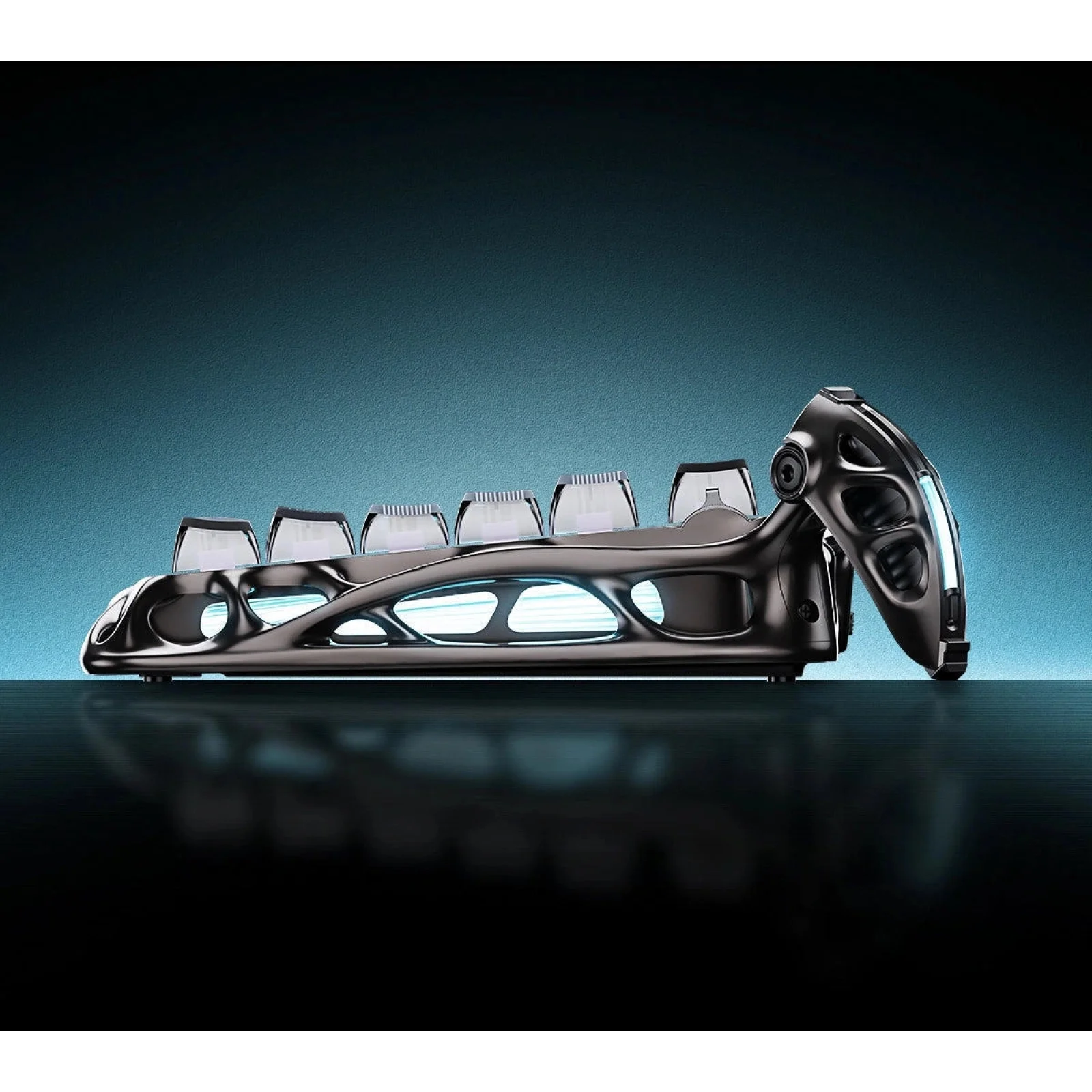 Клавіатура механічна GravaStar Mercury V75 Pro Magnetic Jade Gaming Cyberpunk (GS_V75_PRO_RM_EGRY) UA