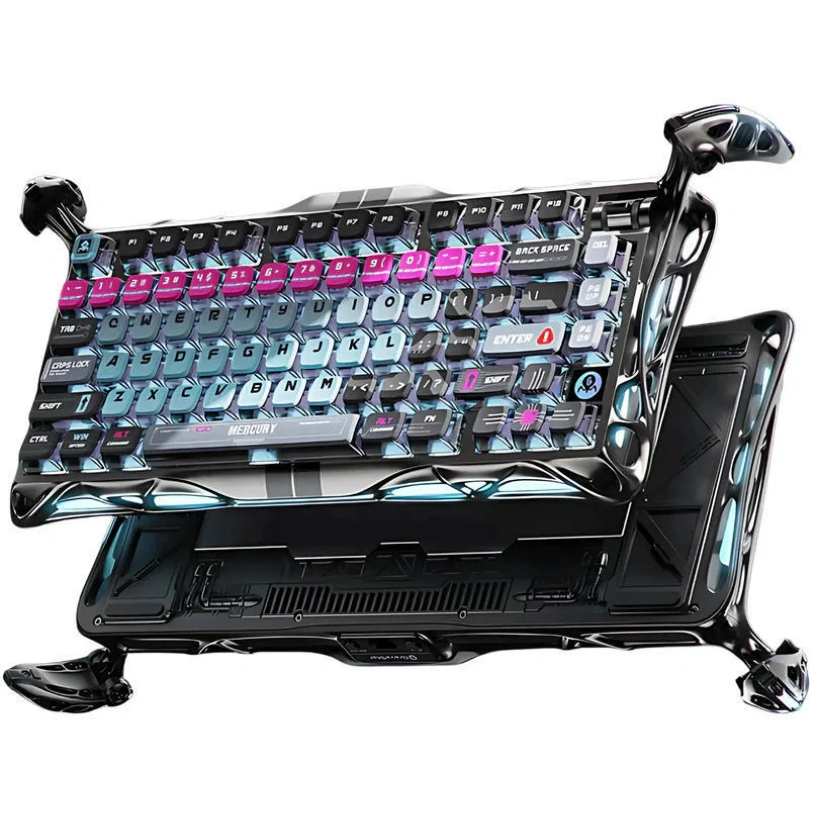 Клавіатура механічна GravaStar Mercury V75 Pro Magnetic Jade Gaming Cyberpunk (GS_V75_PRO_RM_EGRY) UA