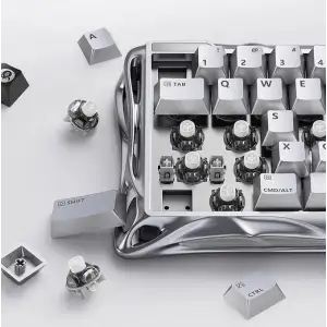Клавіатура GravaStar Mercury V60 Pro Chrome Silver (GSV60PRO_XTAL_SLV) UA