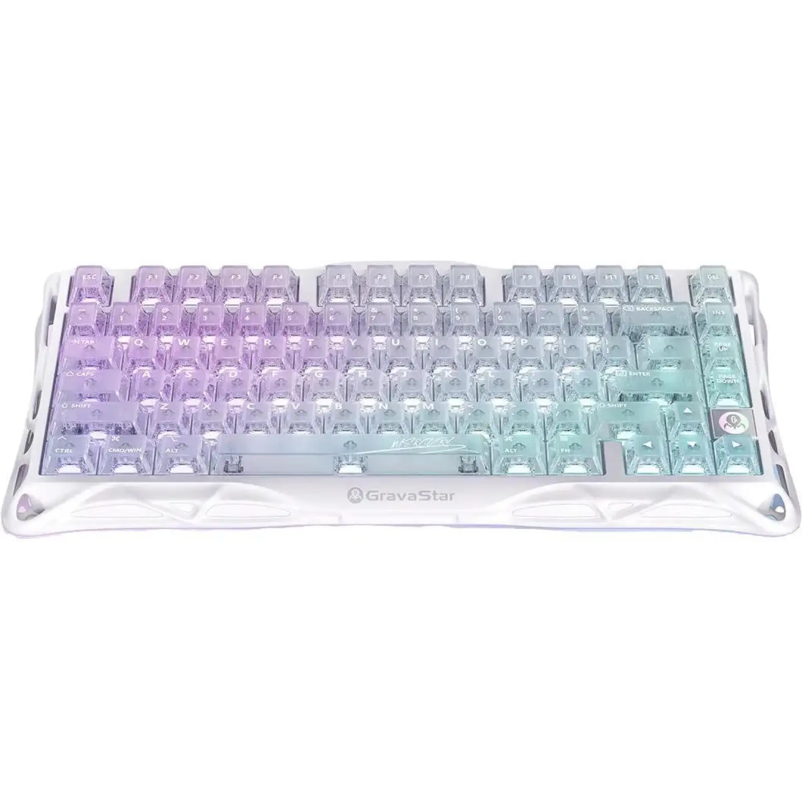 Клавіатура GravaStar Mercury K1 Lite GravaStar x BSUN Grey RGB Crystal Aurora (GSK1LITE_XTAL_AUROA) UA