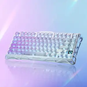 Клавіатура GravaStar Mercury K1 Lite GravaStar x BSUN Grey RGB Crystal Aurora (GSK1LITE_XTAL_AUROA) UA