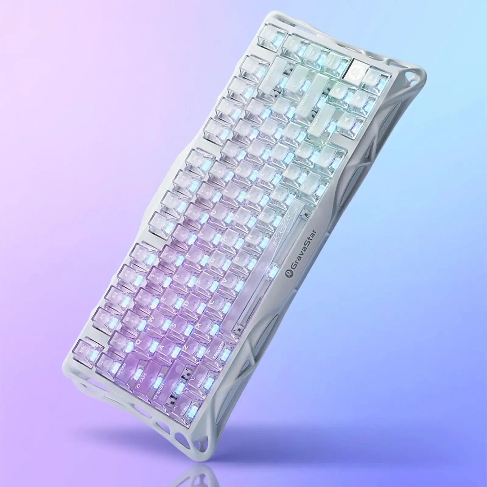 Клавіатура GravaStar Mercury K1 Lite GravaStar x BSUN Grey RGB Crystal Aurora (GSK1LITE_XTAL_AUROA) UA
