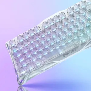 Клавіатура GravaStar Mercury K1 Lite GravaStar x BSUN Grey RGB Crystal Aurora (GSK1LITE_XTAL_AUROA) UA