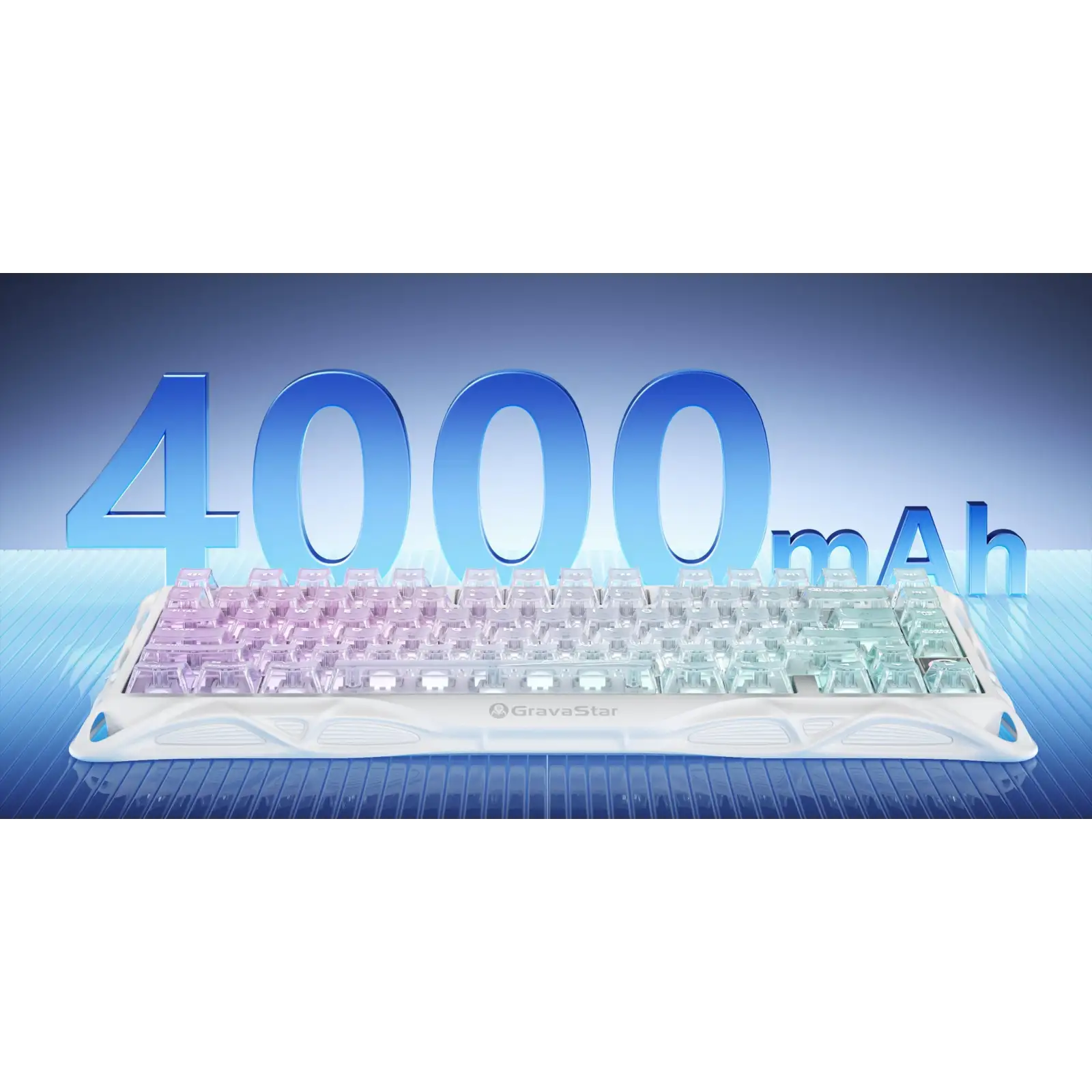Клавіатура GravaStar Mercury K1 Lite GravaStar x BSUN Grey RGB Crystal Aurora (GSK1LITE_XTAL_AUROA) UA