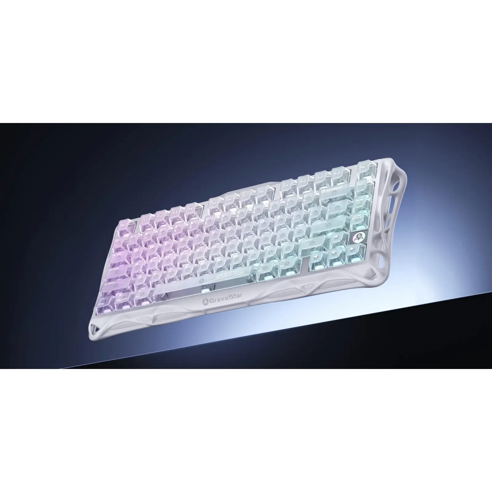 Клавіатура GravaStar Mercury K1 Lite GravaStar x BSUN Grey RGB Crystal Aurora (GSK1LITE_XTAL_AUROA) UA