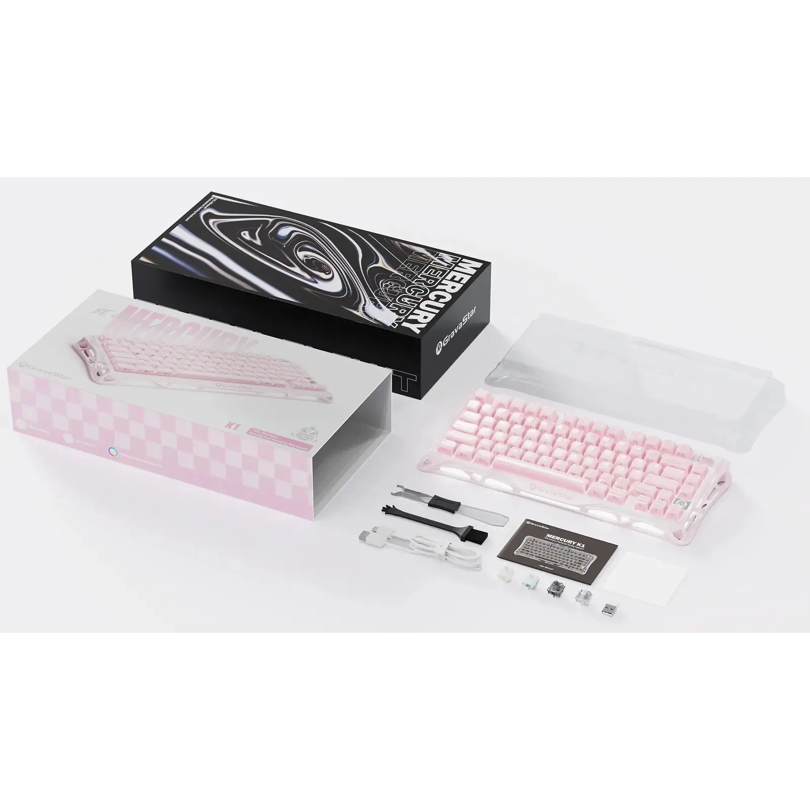 Клавиатура GravaStar Mercury K1 Sakura Pink (GS_K1_P_PNK) UA