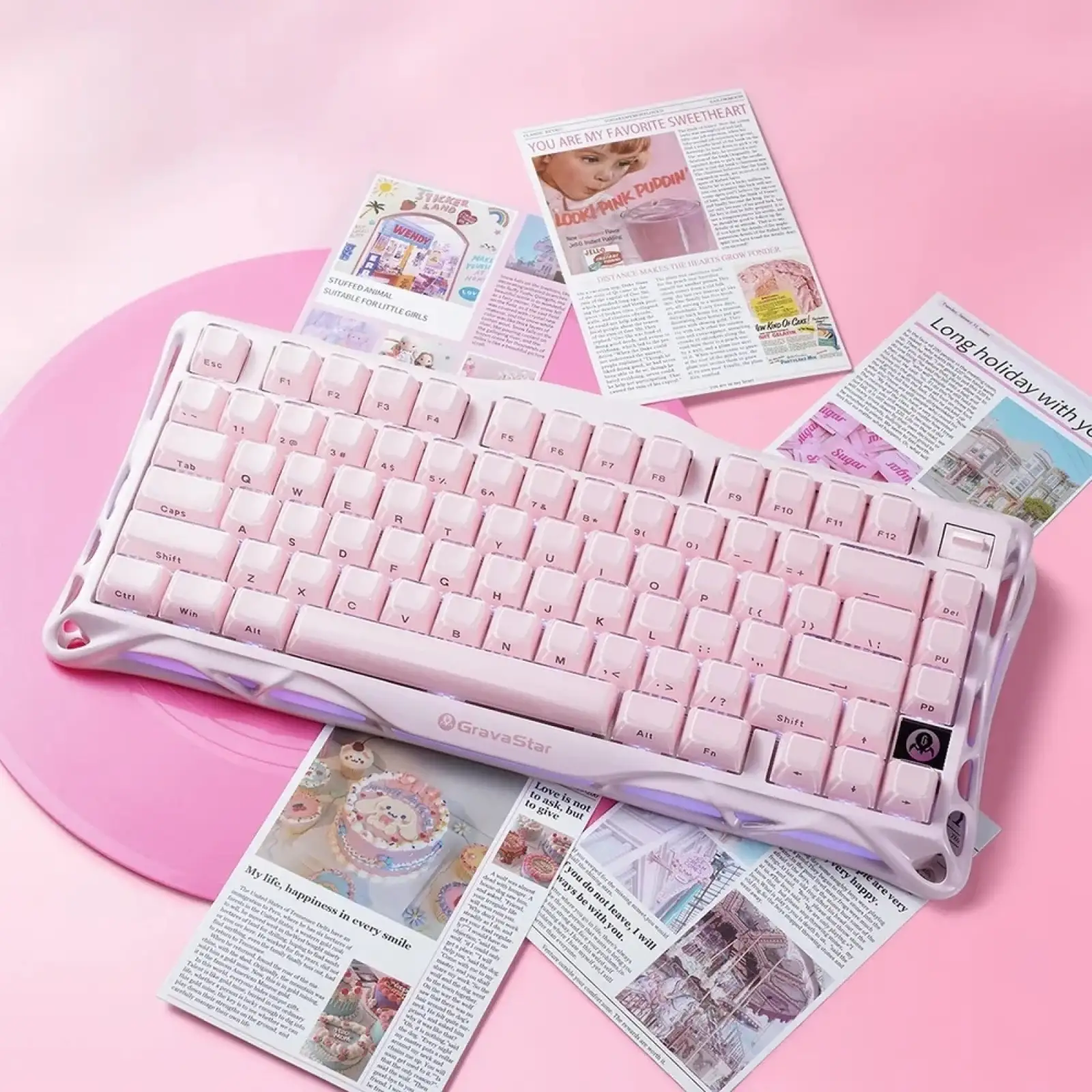 Клавиатура GravaStar Mercury K1 Sakura Pink (GS_K1_P_PNK) UA