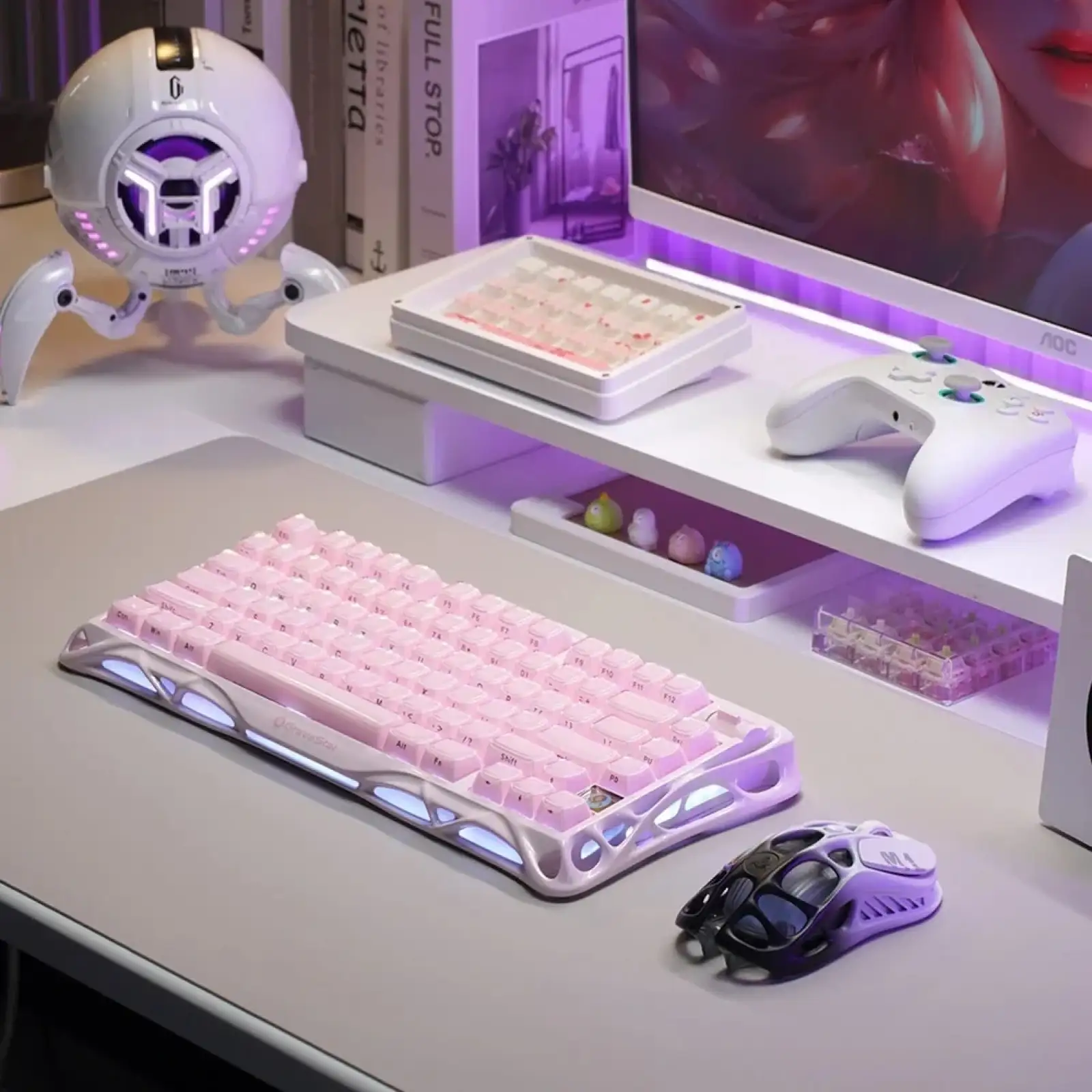 Клавіатура GravaStar Mercury K1 GravaStar x Kailh Cheery Pink Sakura Pink (GSK1_P_PNK) UA