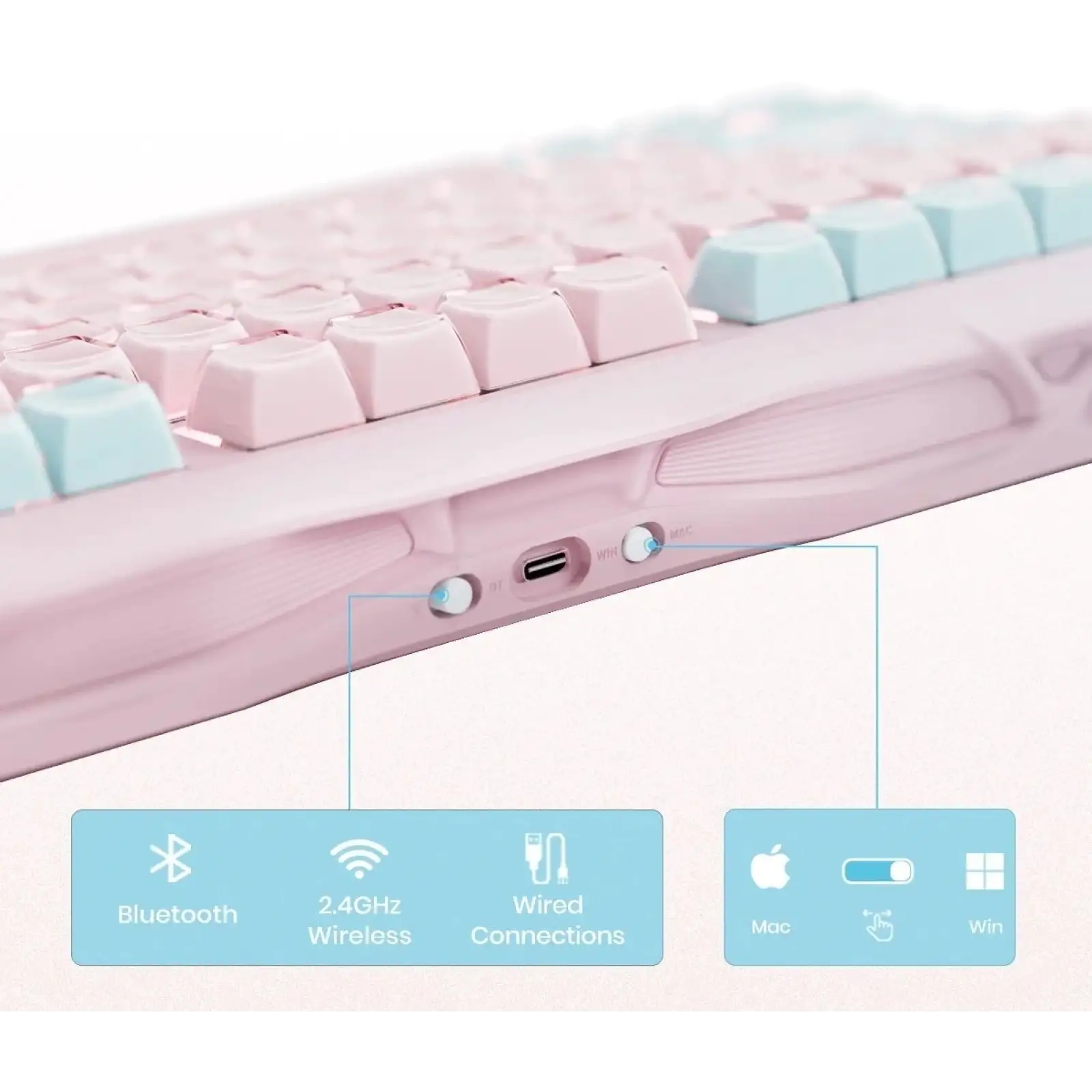 Клавиатура GravaStar Mercury K1 Lite 8 Lumen Rose (GSK1LITE_PM_PNK) UA