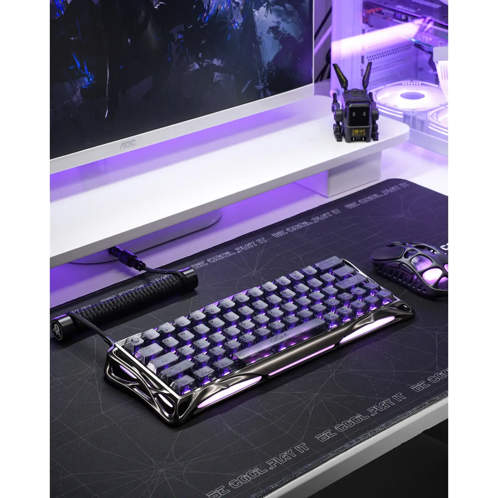 Клавіатура GravaStar Mercury V60 PRO UFO Magnetic Gaming RGB Gunmetal Smok (GSV60PRO_XTAL_S_BLK) UA