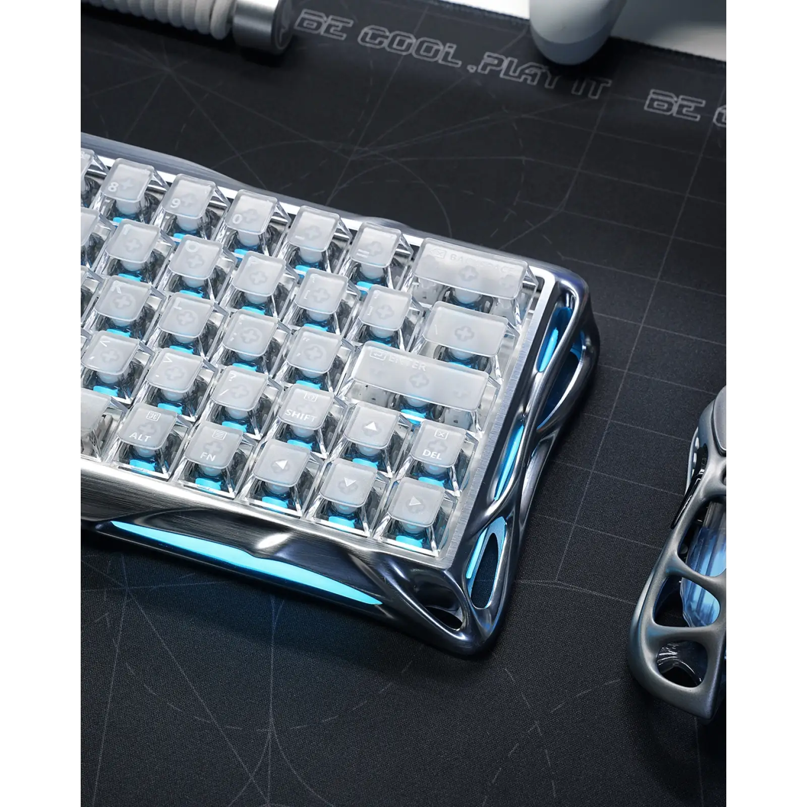 Клавіатура GravaStar Mercury V60 PRO UFO Magnetic Gaming RGB Sliver Frost (GSV60PRO_XTAL_S_SLV) UA