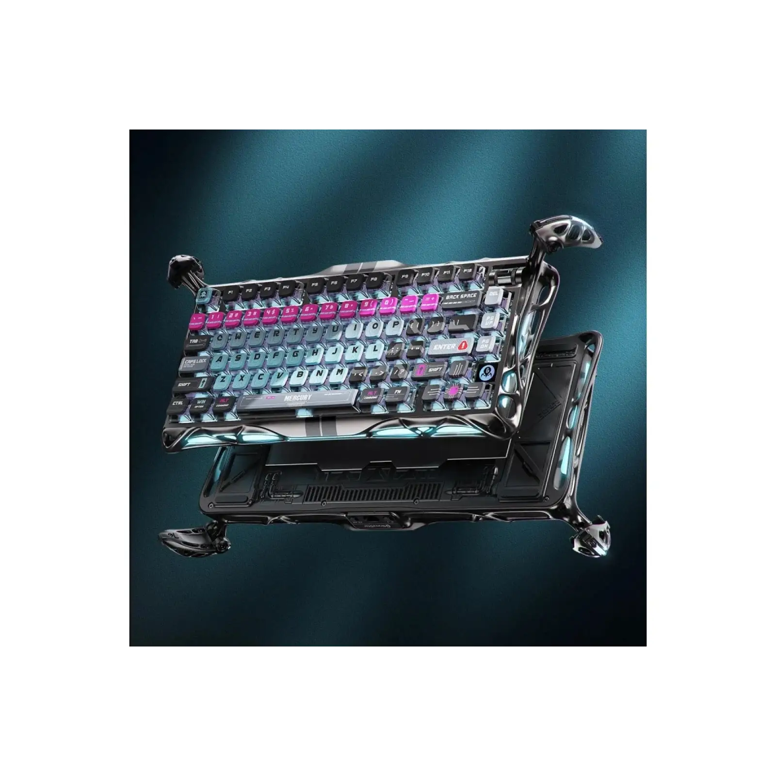 Клавиатура GravaStar Mercury V75 Pro Magnetic Jade Gaming Cyberpunk (GSV75PRO_U_RM_EGRY) UA