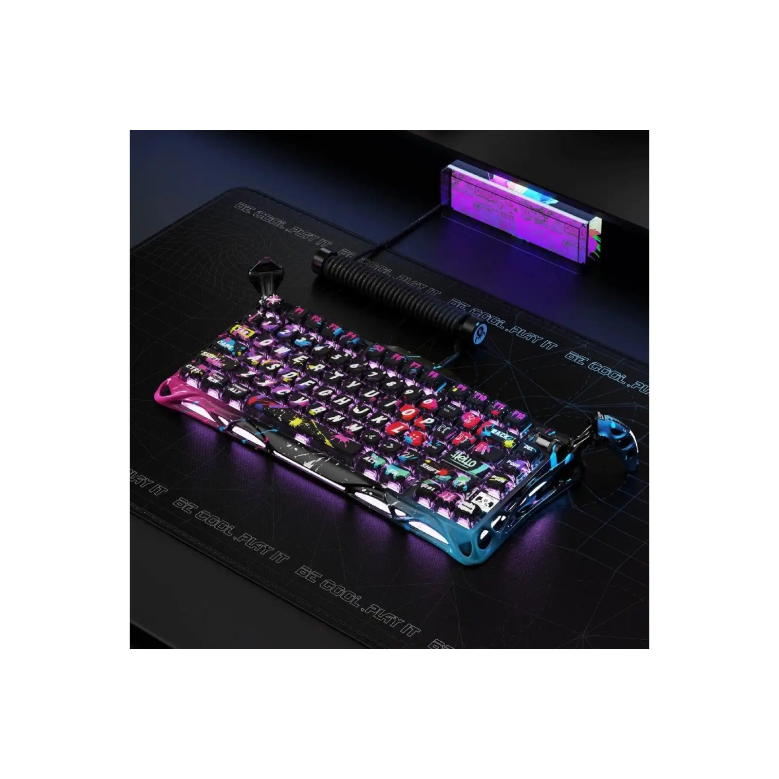 Клавиатура GravaStar Mercury V75 Pro Magnetic Jade Gaming Neon Graffiti (GSV75PRO_U_CG_BLK) UA