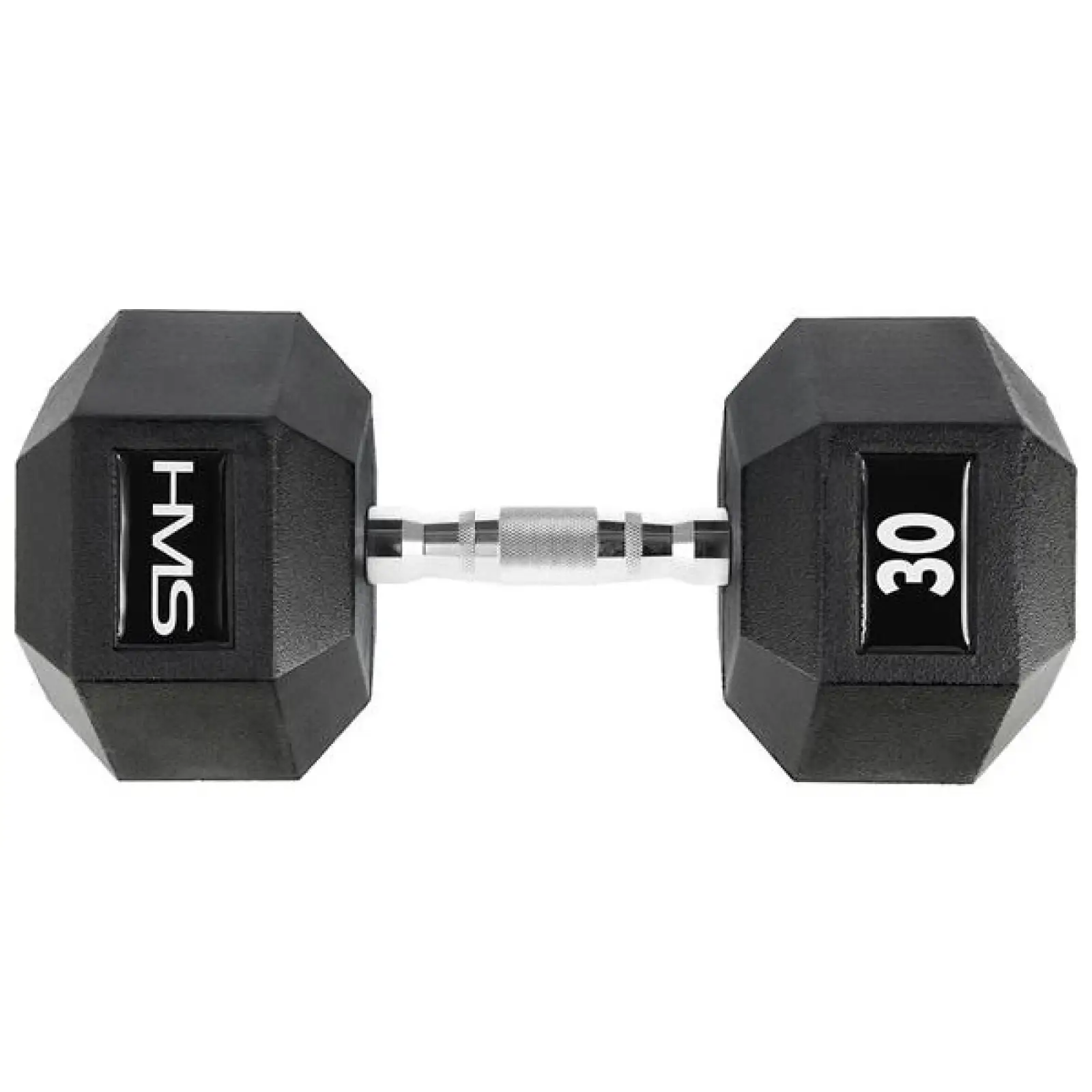 Гантель HMS Hex Pro з гумовим покриттям 1 x 30 кг