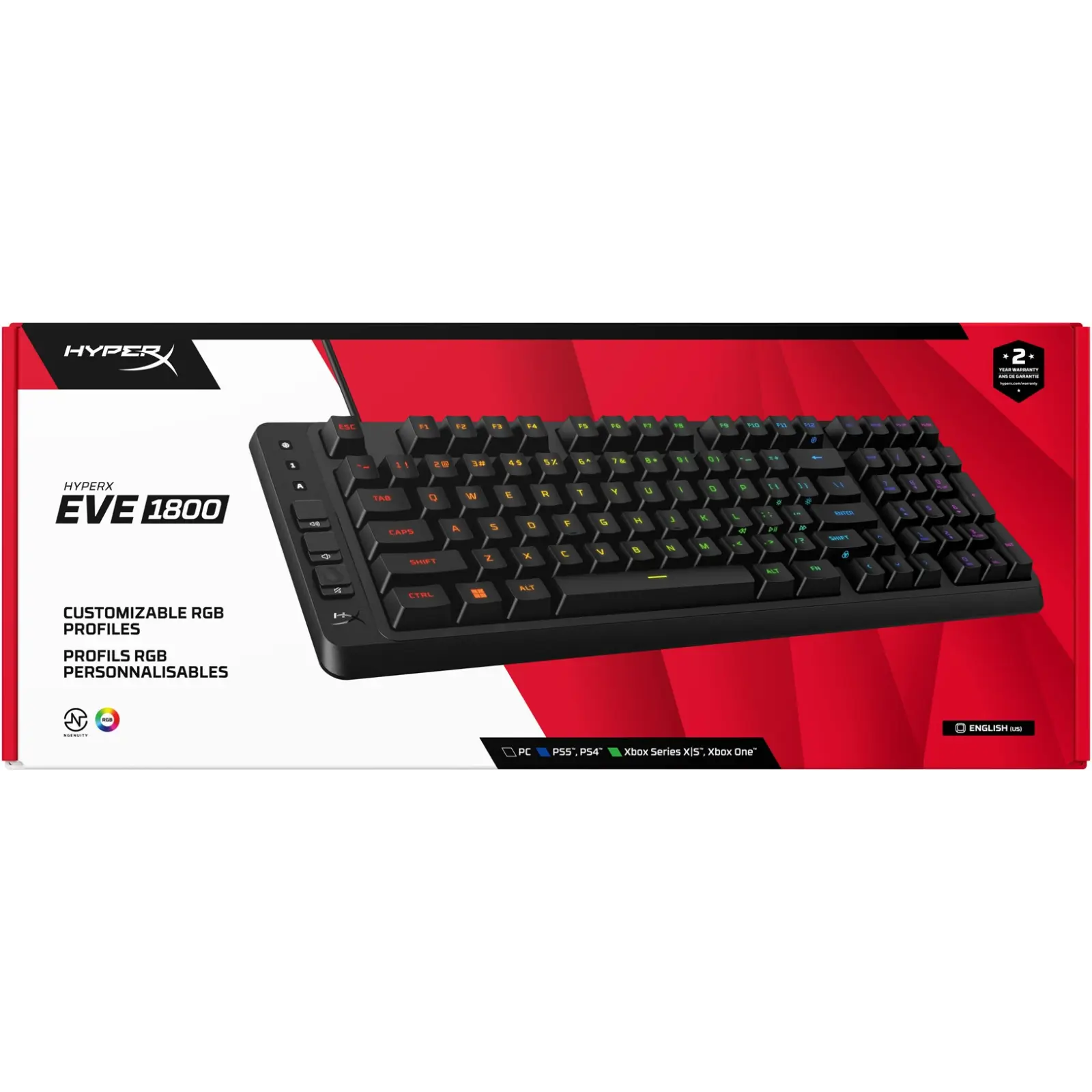 Клавиатура HyperX Alloy Origins EVE 1800 Black (B7JE0AA) UA