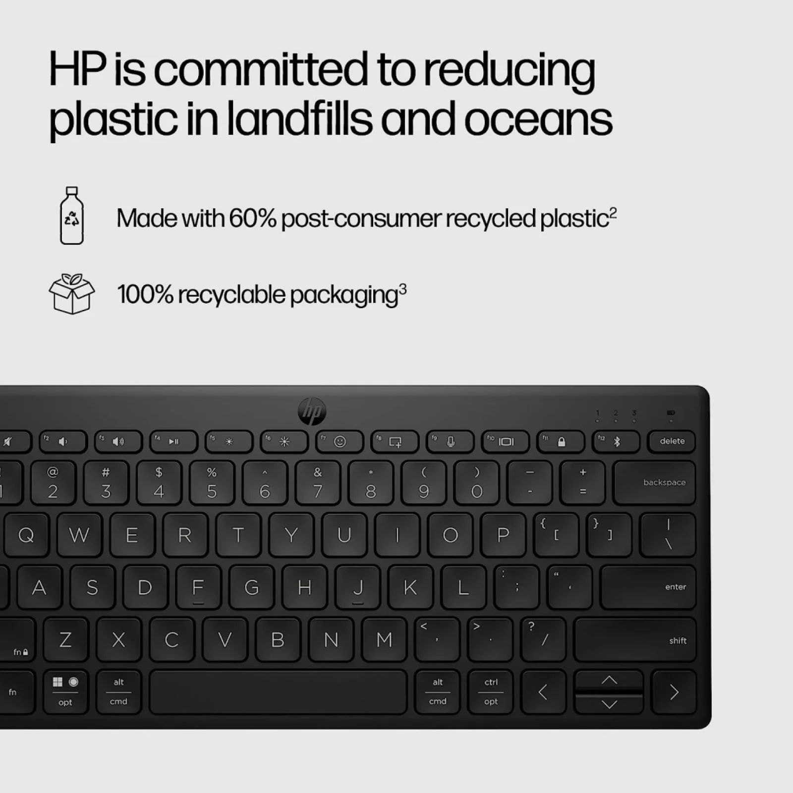 Клавиатура HP 350 Compact Multi-Device BT Black (692S8AA) UA