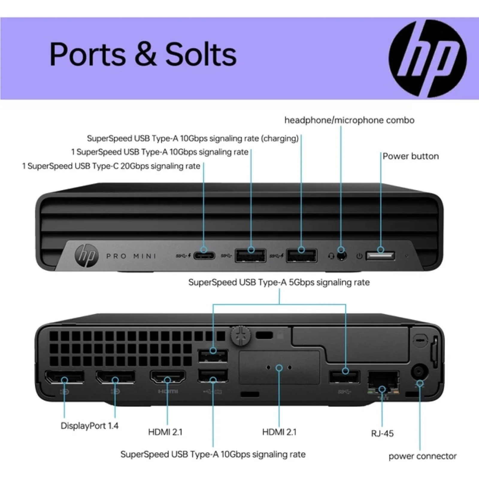Неттоп HP Pro 400-G9 Mini (885G3EA) UA