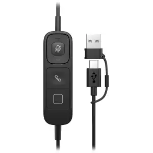Гарнітура комп'ютерна стерео On-ear HP Poly Mission 425 Stereo USB Wired Headset Classic (C01B3AA) UA