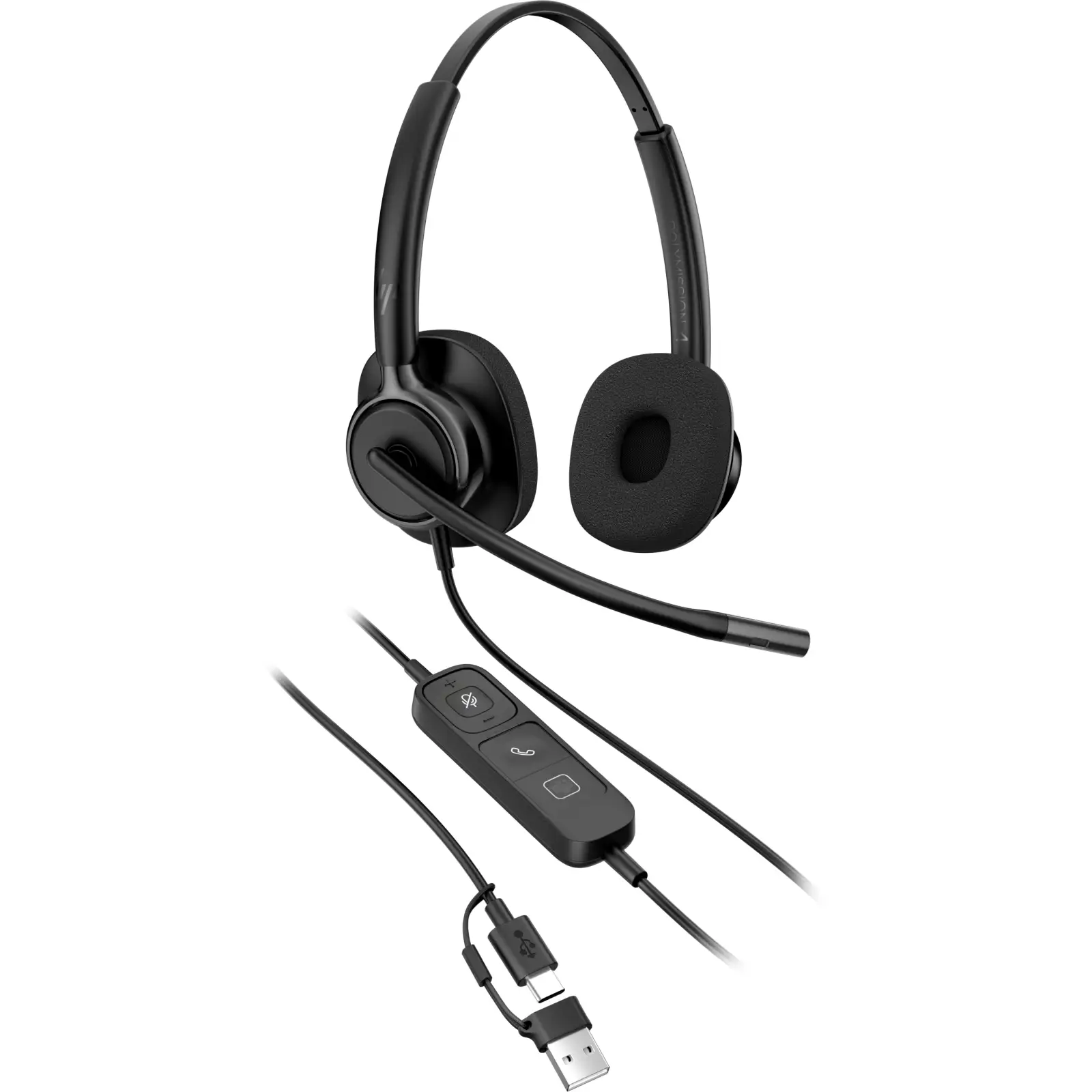 Гарнітура комп'ютерна стерео On-ear HP Poly Mission 425 Stereo USB Wired Headset Classic (C01B3AA) UA