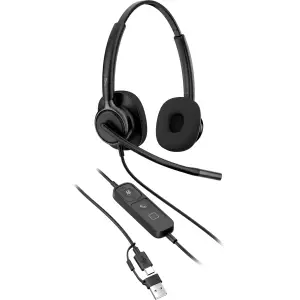 Гарнітура комп'ютерна стерео On-ear HP Poly Mission 425 Stereo USB Wired Headset Classic (C01B3AA) UA