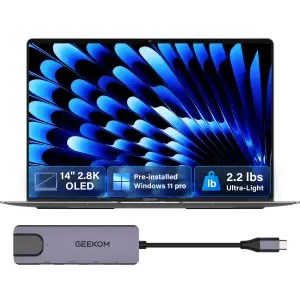 Ноутбук GEEKOM GeekBook X14 Pro (X14PRO-U9185H321DE) + USB-C Multi-port Adapter