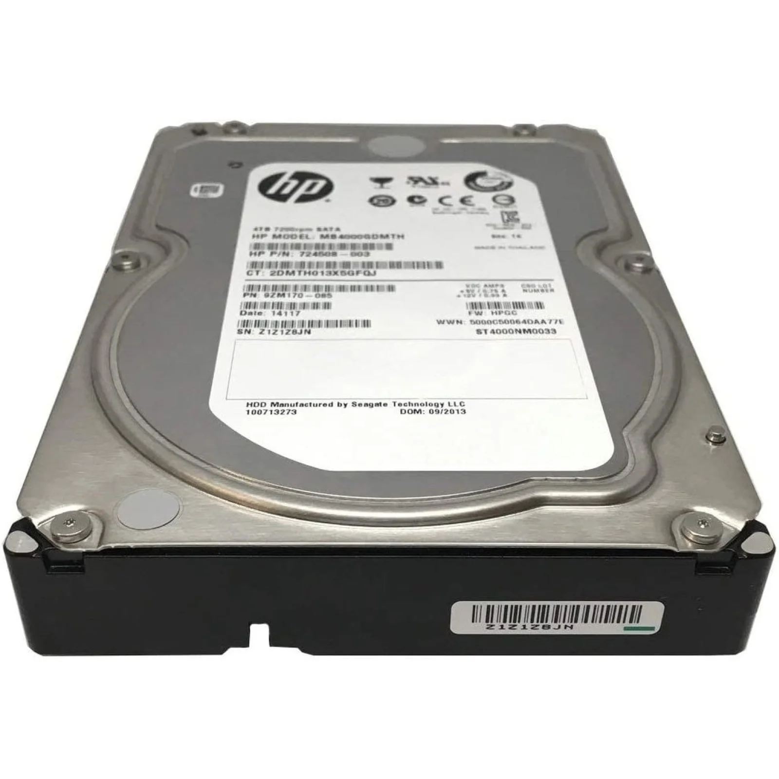 Накопичувач HDD HP 4TB 6G SATA 3.5in NHP MDL HDD (801888-B21) UA