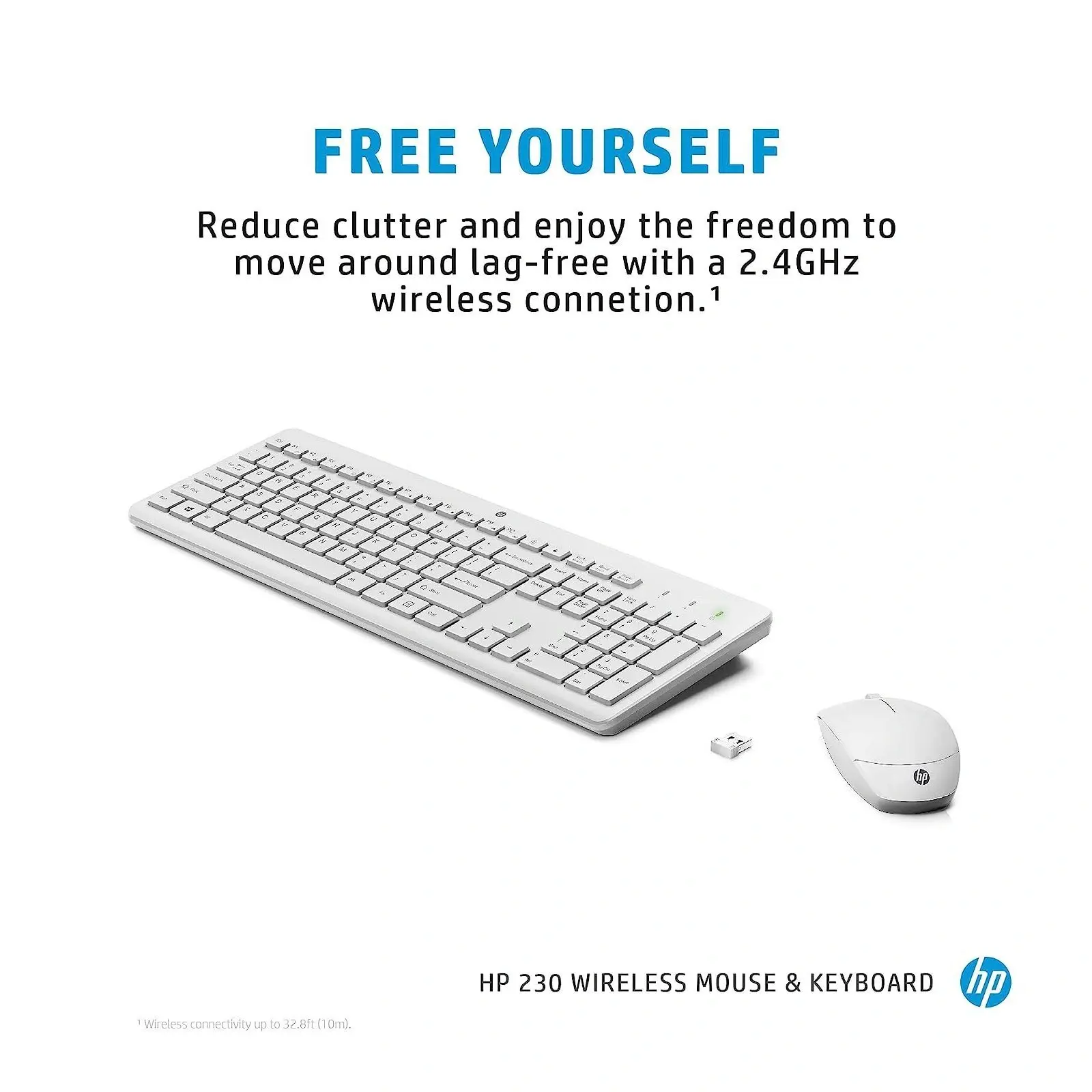 Беспроводной комплект Клавиатура+мышь HP 230 WL White (3L1F0AA) UA