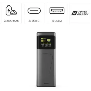 Внешний аккумулятор Hama Power Bank 24000mAh 200W (201743)