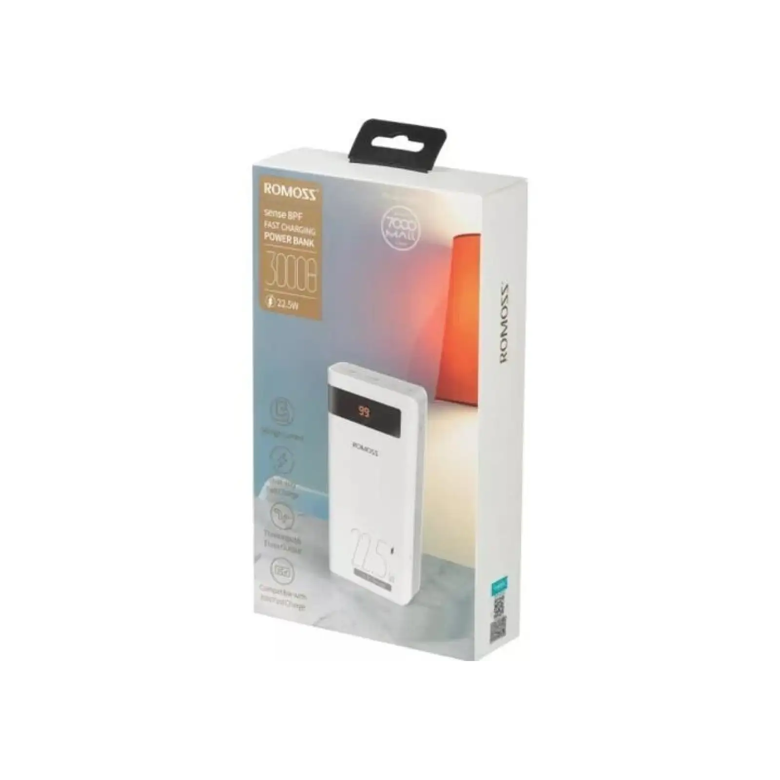 Зовнішній акумулятор Romoss 30000mAh PHP30 22.5W (PHP30-852-1111) білий UA
