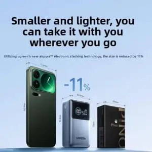 Зовнішній акумулятор UGREEN PB727 10000mAh 55W Gray (75701)