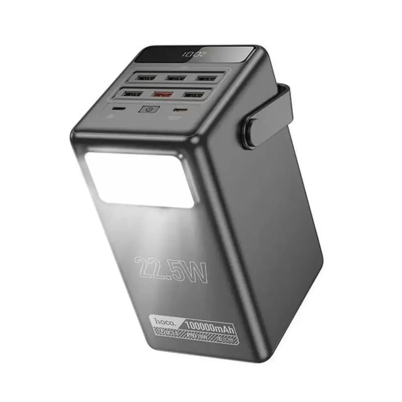 Зовнішній акумулятор Hoco DB03 Endure 22.5W fully compatible PB/Lamp/100 000mAh Black (6942007625791)