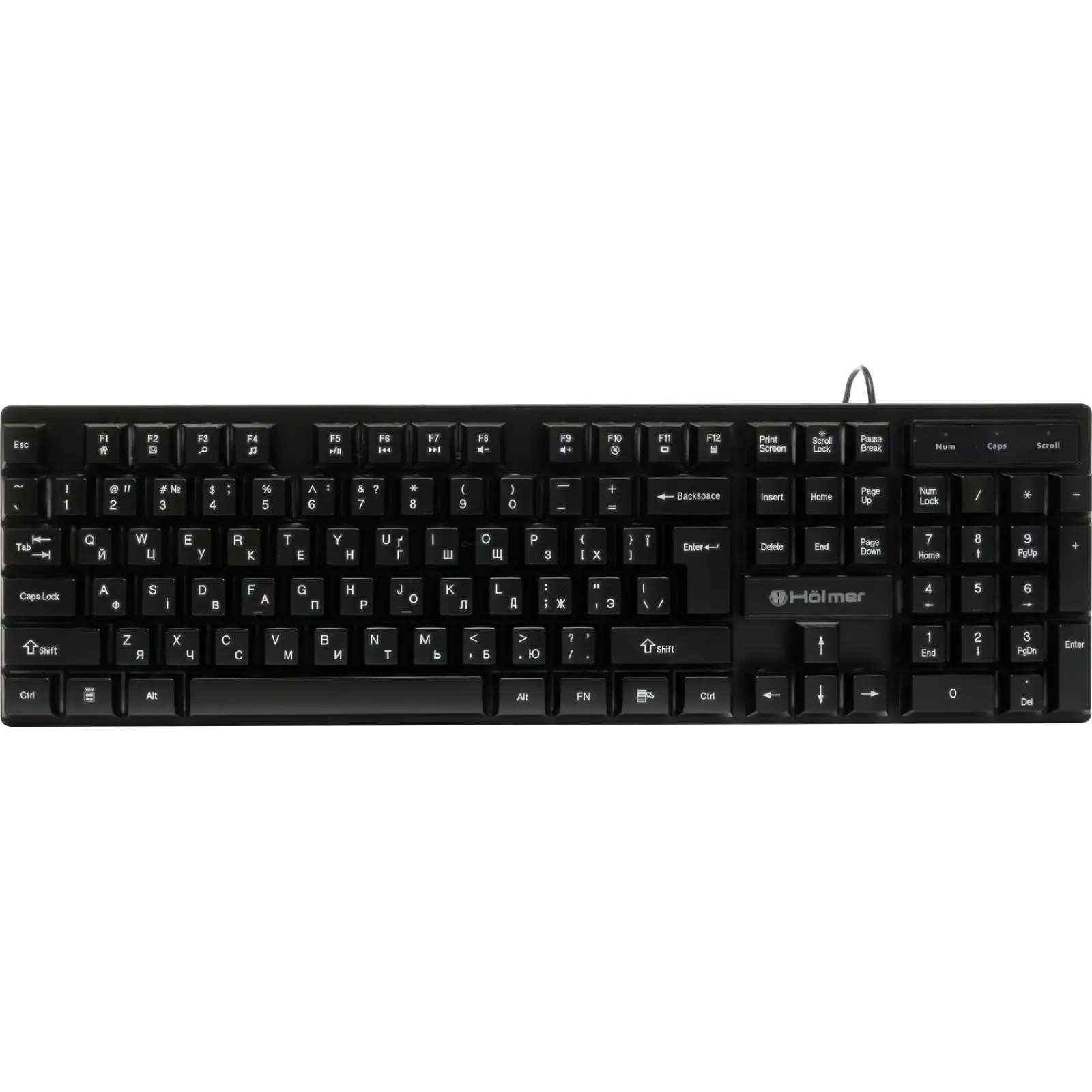 Клавиатура Holmer K-01GS Black Rainbow Gap Light UA