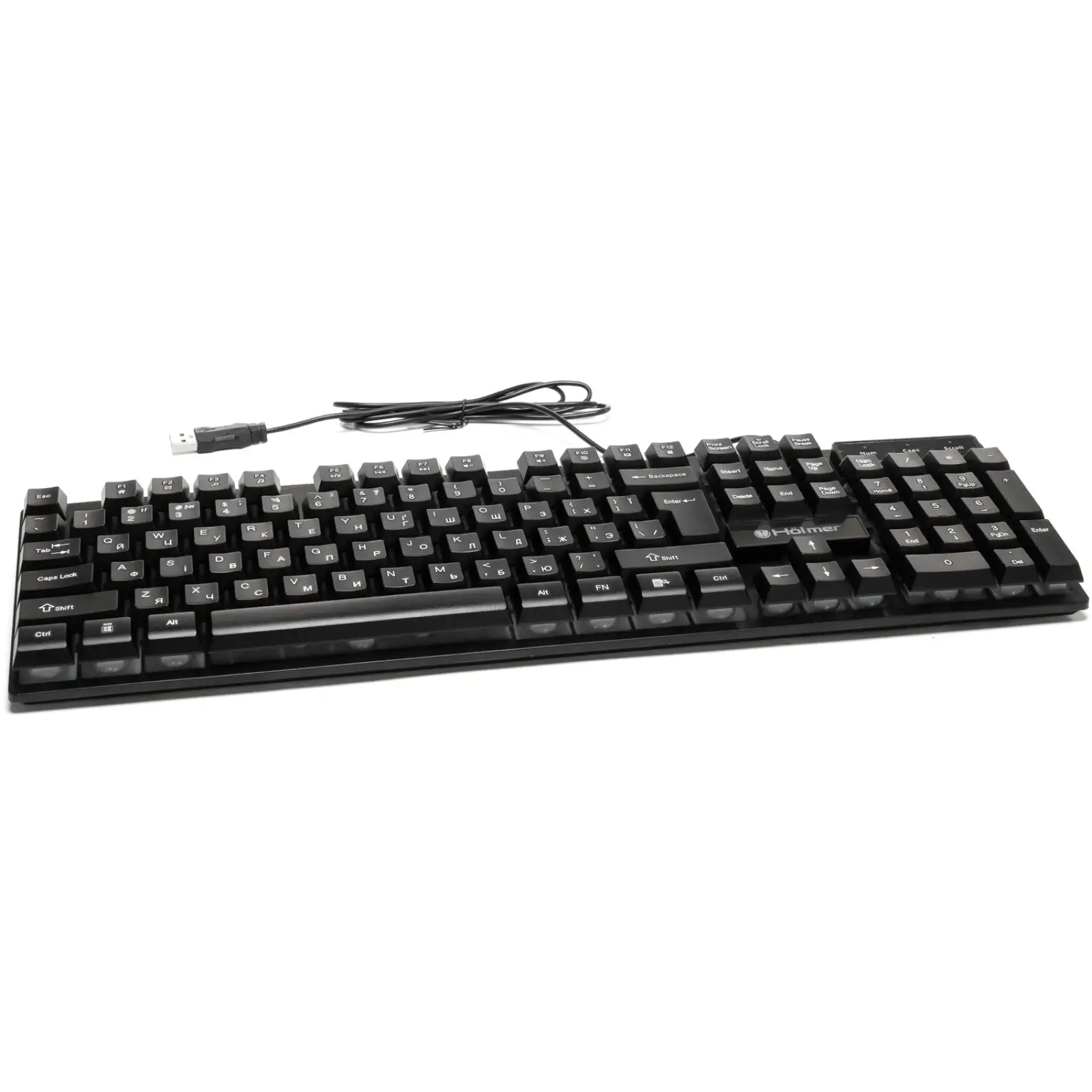 Клавиатура Holmer K-01GS Black Rainbow Gap Light UA
