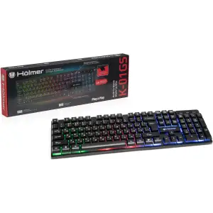 Клавиатура Holmer K-01GS Black Rainbow Gap Light UA