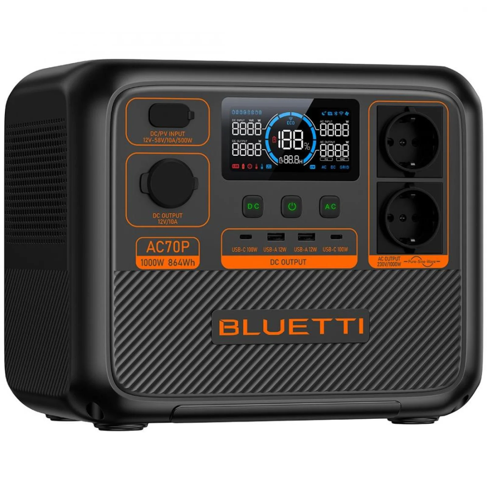 Зарядная станция Bluetti AC70P 1000W 864Wh