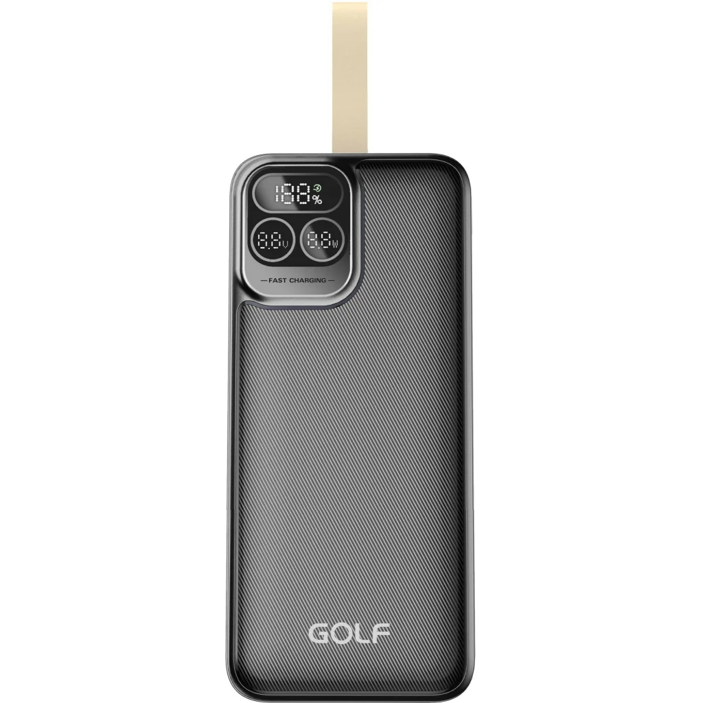 Зовнішній акумулятор Golf P54 40000mah PD20W+QC22.5W Black UA