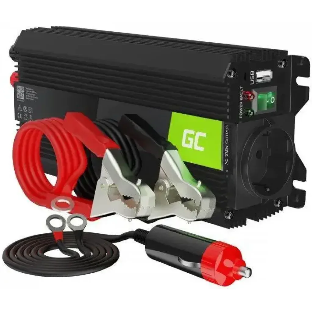 Преобразователь напряжения (инвертор) Green Cell INVGC03 12V/230V 500/1000W