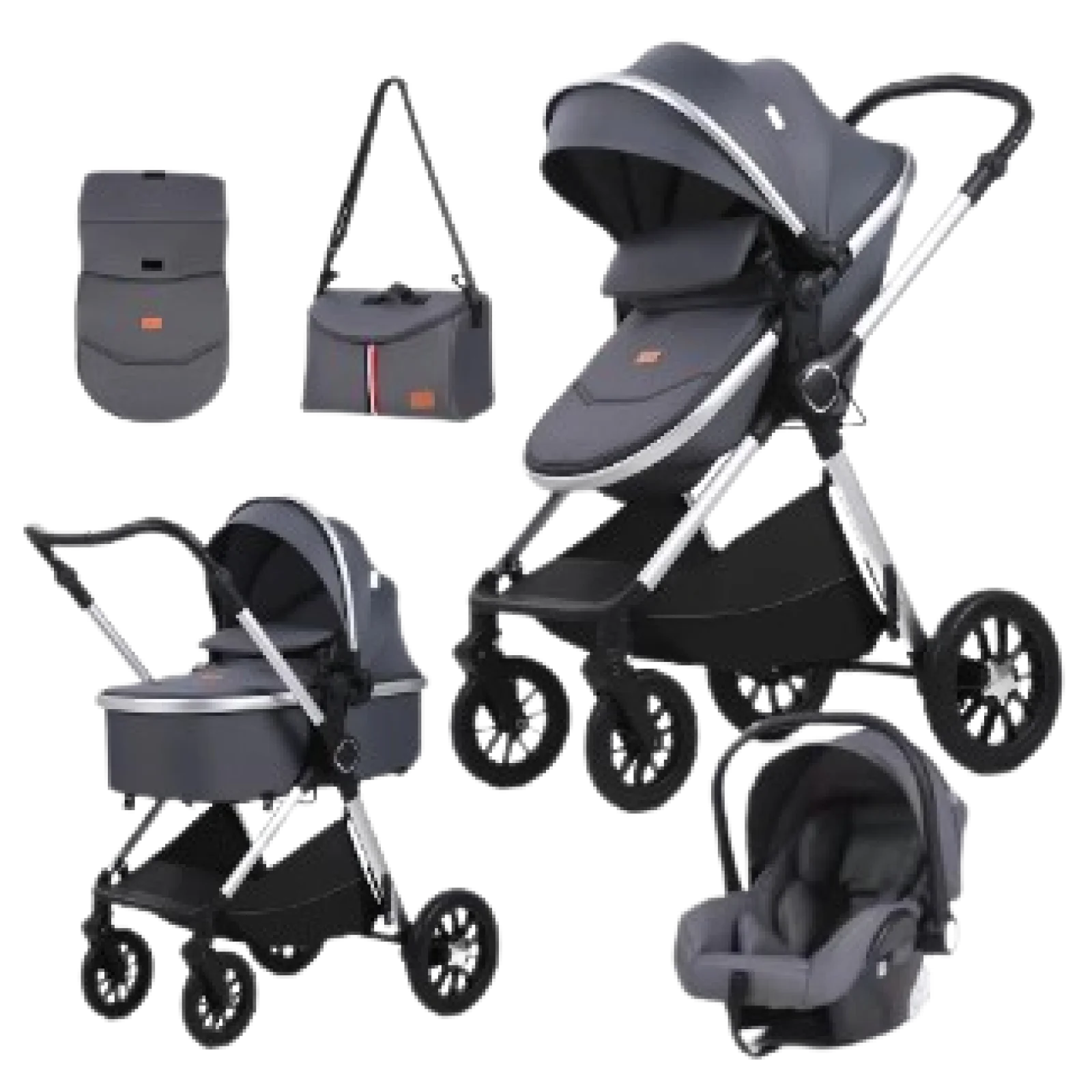 Коляска 3в1 Kidilo H2D Grey