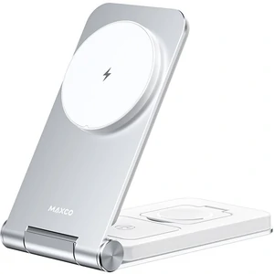 Бездротова зарядка MAXCO 3in1 15W Folding Wireless Charger Grey (MW08)