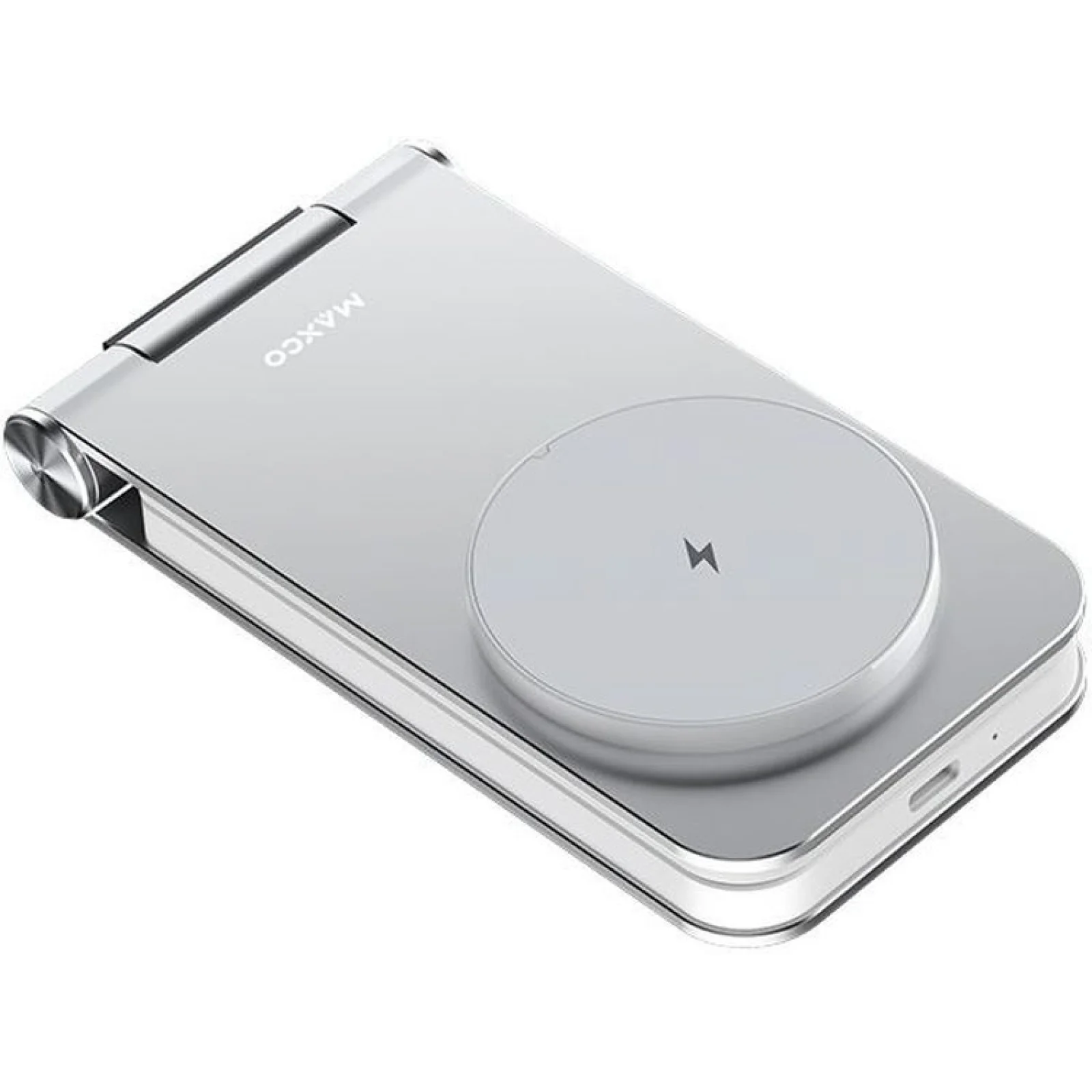 Бездротова зарядка MAXCO 3in1 15W Folding Wireless Charger Grey (MW08)