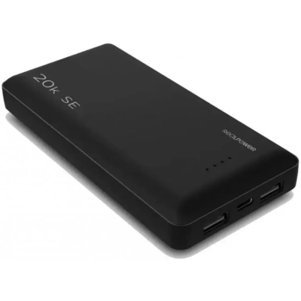 Внешний аккумулятор RealPower PB-20k SE 20000mAh USB Type-C Black UA