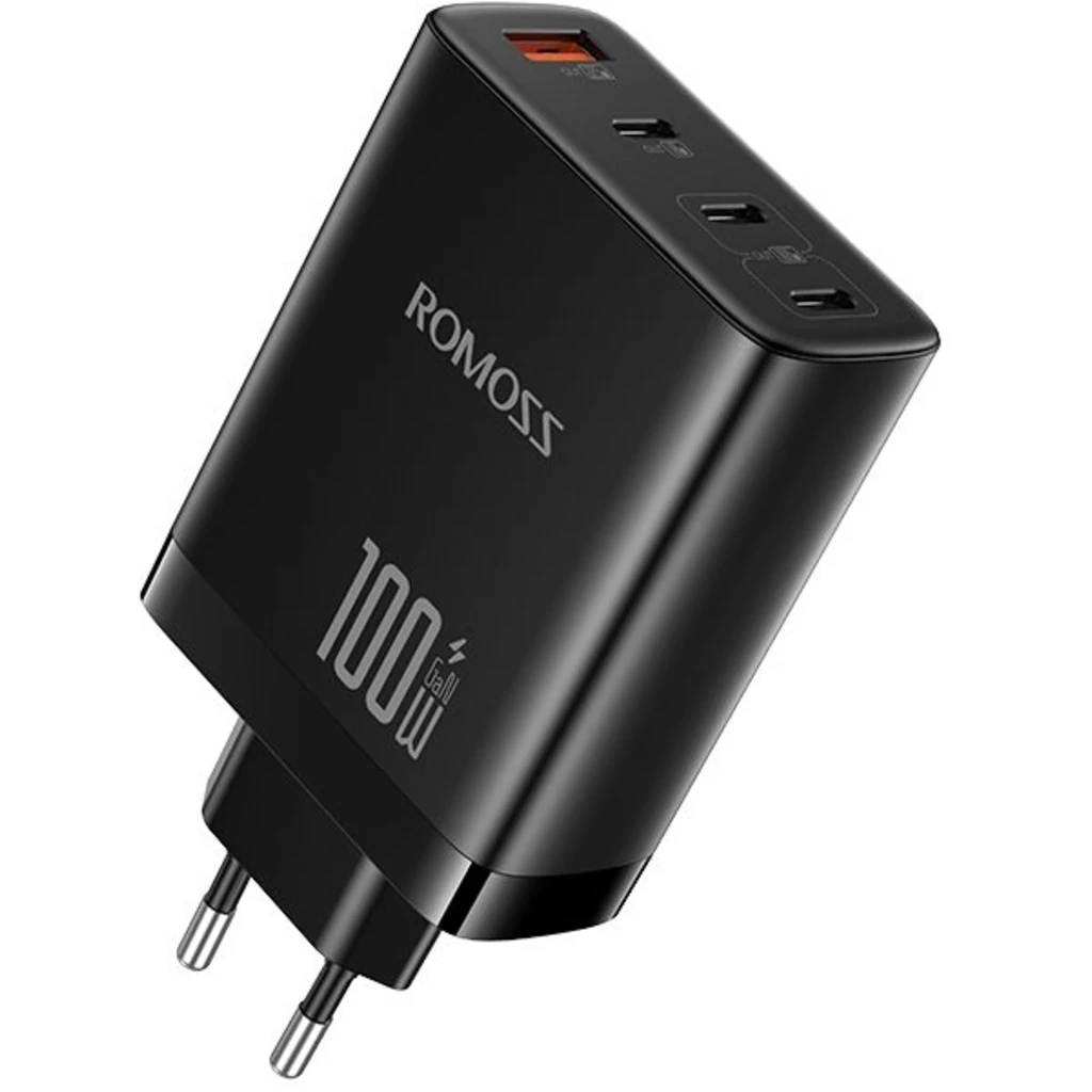 Сетевое зарядное устройство Romoss 2C1A 100W GaN Black (AC100I-12-234H)