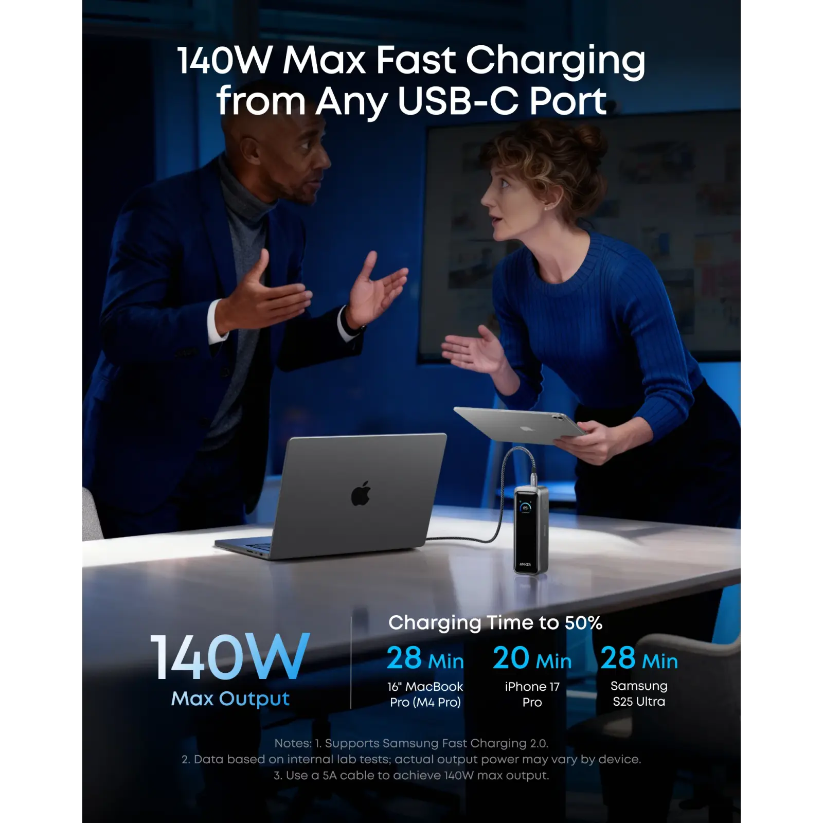 Зовнішній акумулятор Anker Prime 20K 220W