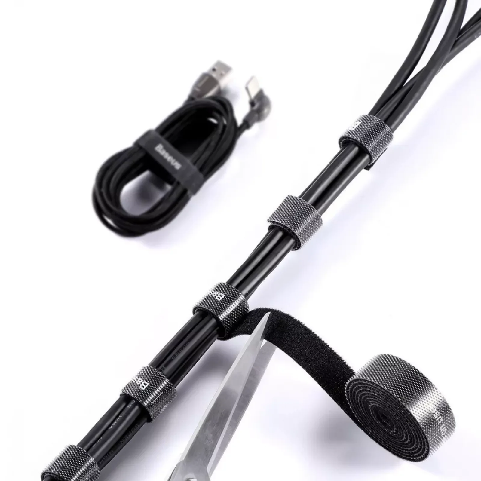 Ремінці на липучках Baseus Rainbow Circle 1m Black (ACMGT-E01)